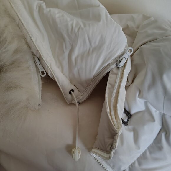 Women's Puffer Jacket with Removable Fur-lined Hood - Picture 3 of 3